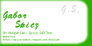 gabor spicz business card